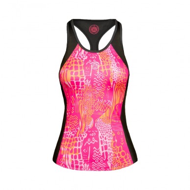 Bidi Badu Yaka Tech Tank T-Shirt rosa grau