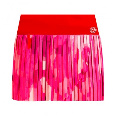 Bidi Badu Lowey Tech Plissee Rock in Rot und Rosa
