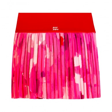 Bidi Badu Lowey Tech Plissee Rock in Rot und Rosa