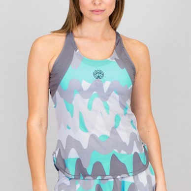Bidi Badu Good Vibes Logo Chill Tank grau blaues T-Shirt
