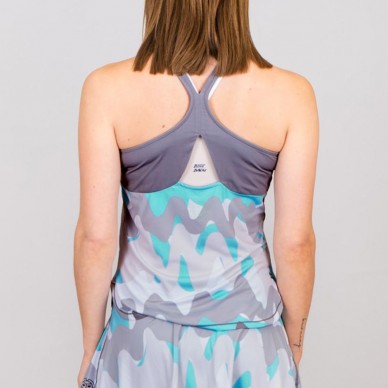 Bidi Badu Good Vibes Logo Chill Tank grau blaues T-Shirt