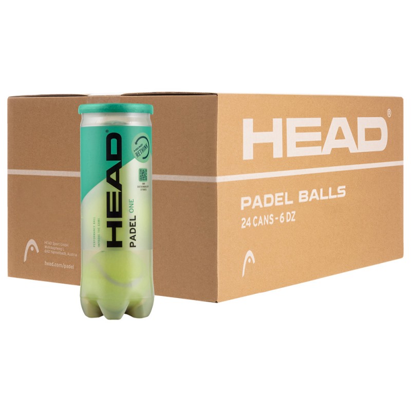 Kiste mit Head Padel One Bällen 24 x 3