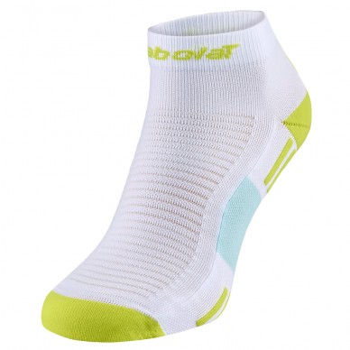 Babolat Padel Quarter Socks weiß gelbe Socken