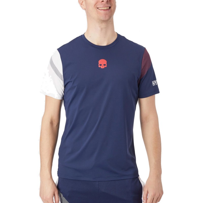 Hydrogen Sport Stripes Tech Marineblau T-Shirt