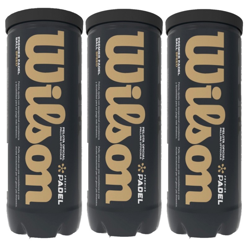 Pack 3 Dosen Bälle Wilson Premier Padel Speed x 3
