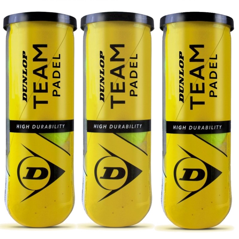 Pack 3 Dosen Dunlop Team Padel Bälle