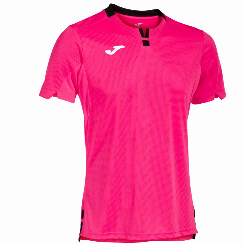 Joma Ranking T-Shirt in fluoreszierendem Rosa und Schwarz
