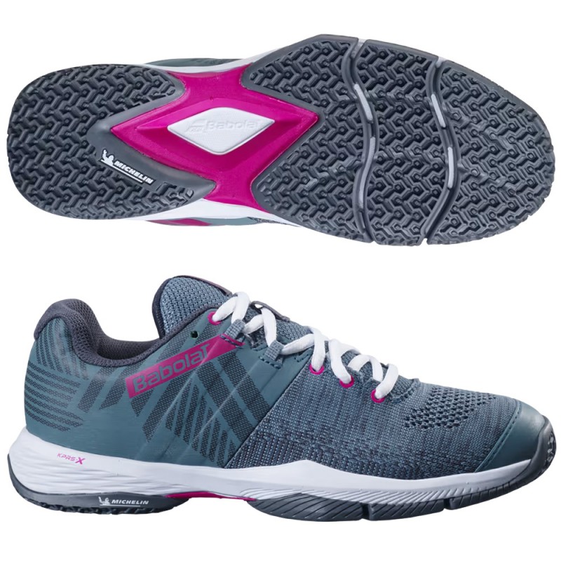 Babolat Sensa Frauen-Turnschuhe grau weiß 2024
