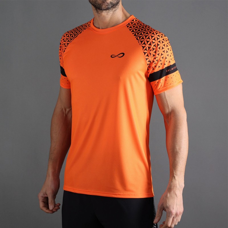 Endless Feisty Geo T-shirt orange