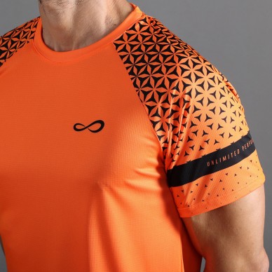 Endless Feisty Geo T-shirt orange