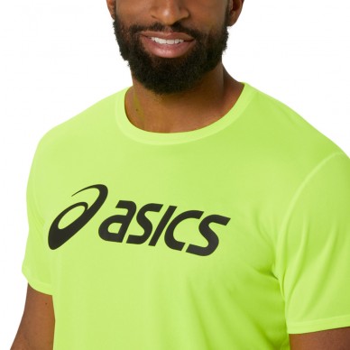 Asics Core Top Leistungs-T-Shirt in fluoreszierendem Gelb