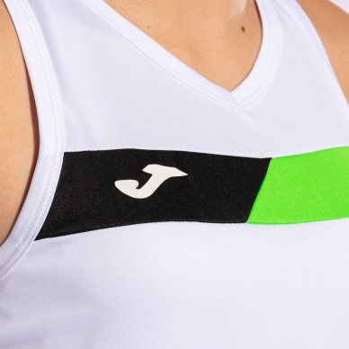 Joma Court T-Shirt weiß grün fluoreszierend