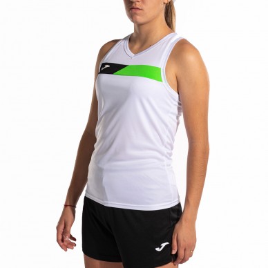 Joma Court T-Shirt weiß grün fluoreszierend