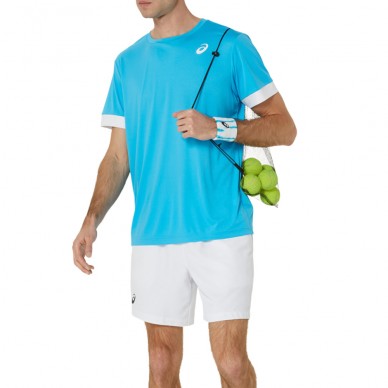 Asics Herren Court SS Top T-Shirt blau