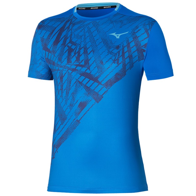 Mizuno Tennis Mug Shadow Graphic Tee blaues Mugen-T-Shirt