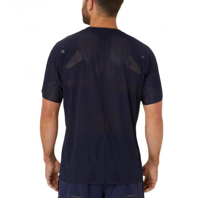Asics Metarun SS Top T-Shirt Marineblau