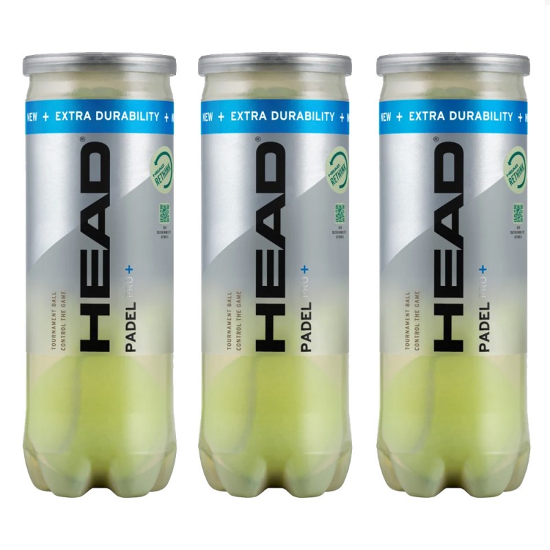 Pack 3 Dosen Head Padel Pro+ Bälle