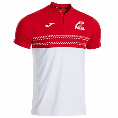 Joma A1 Padel Polo Weiß Rot