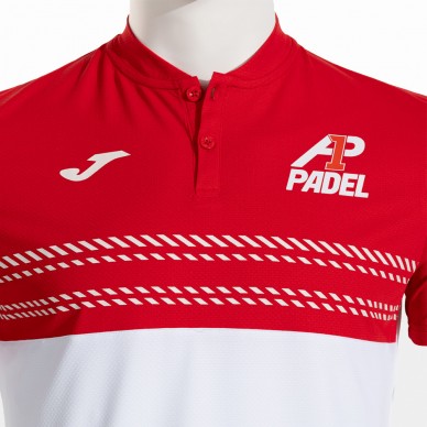 Joma A1 Padel Polo Weiß Rot