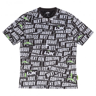 Lok Sticker Storm schwarzes T-Shirt