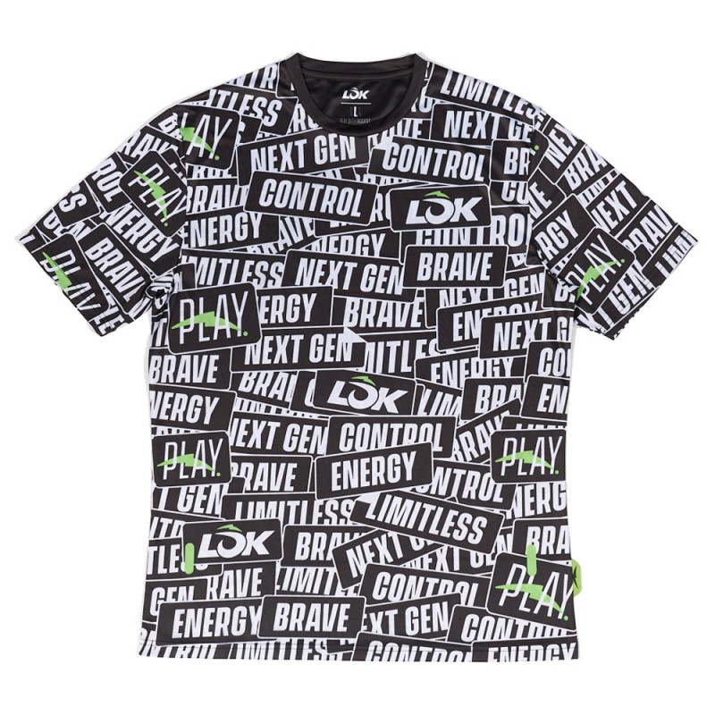 Lok Sticker Storm schwarzes T-Shirt