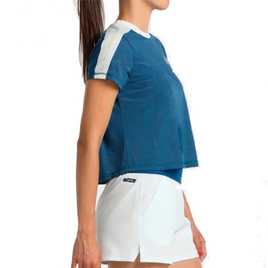 Bullpadel Bilma dunkelblau meliertes T-Shirt
