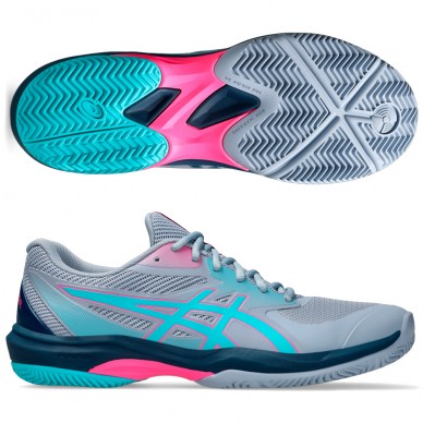 Asics Game FF Padel schuhe grey blue energy aqua 2025