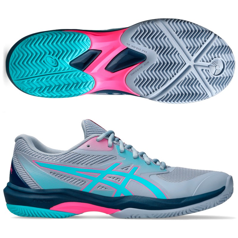 Asics Game FF Padel schuhe grey blue energy aqua 2025