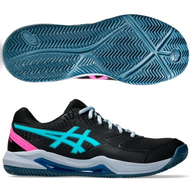 Asics Gel Dedicate 8 Padel Turnschuhe Black energy aqua 2025