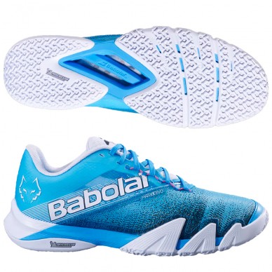 Babolat Jet Premura 2 Herren Lebron Cyan Blau Weiß 2025 Padel Schuhe