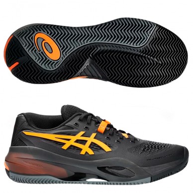 Asics Gel Resolution X Clay black shocking orange 2025 Padel Schuhe