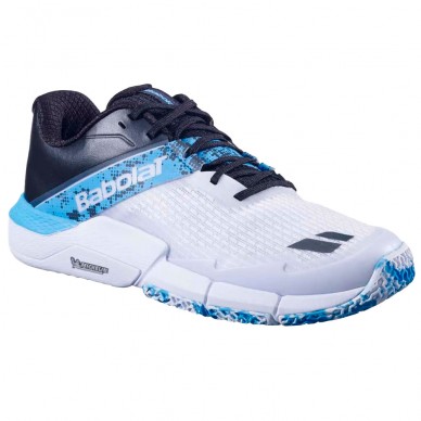 Babolat Movea 2 Men white cyan blue 2025 Padel schuhe
