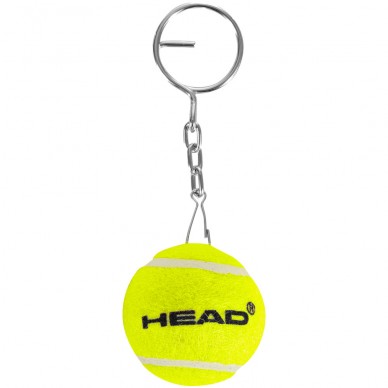 Schlüsselanhänger Mini Ball Kopf gelb
