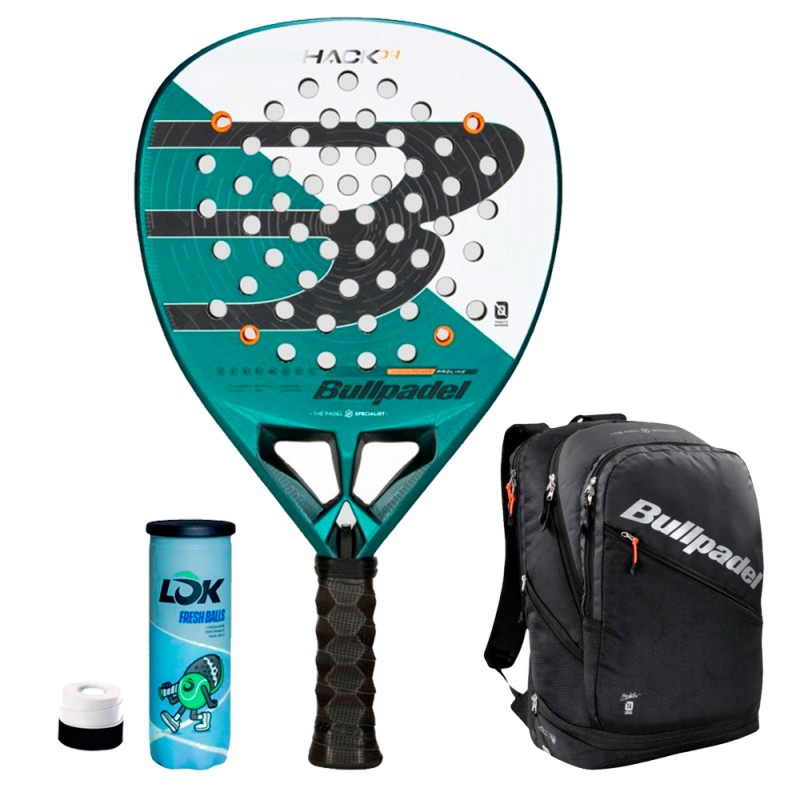 Pack Bullpadel Hack 04 2025 + Rucksack + Bälle