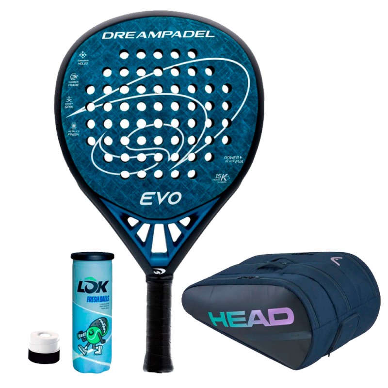 Pack Dreampadel Evo 2025 + Schlägertasche + Bälle