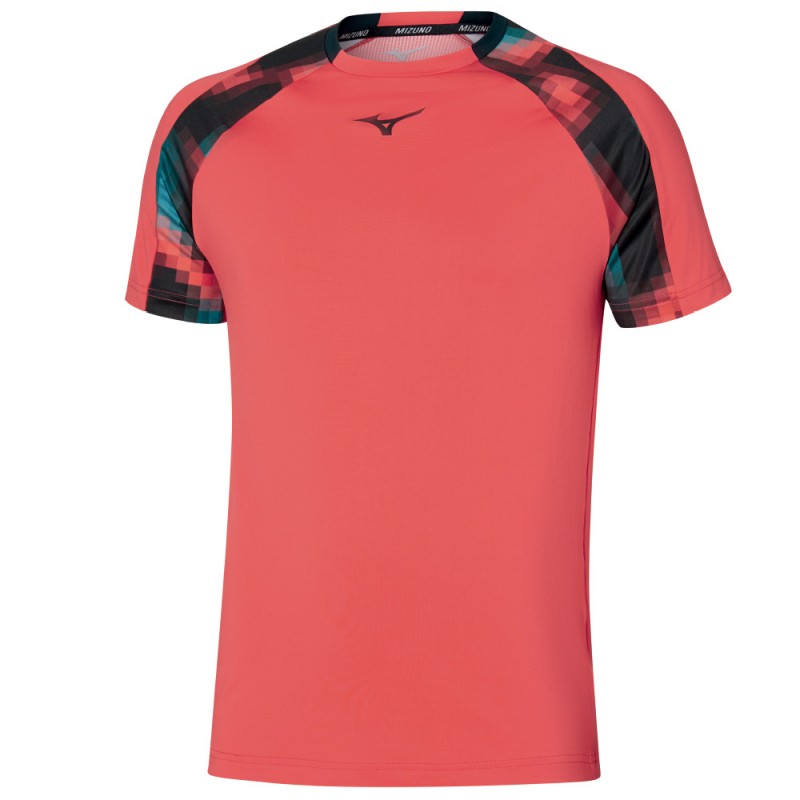 Mizuno Tennis Shadow Tee rotes T-Shirt