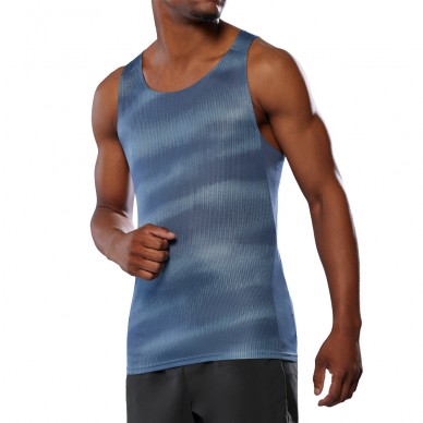 Mizuno Dryaeroflow Graphic Tank T-Shirt blau