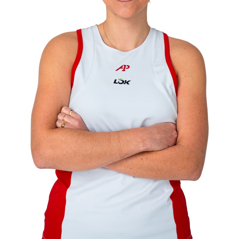 Lok Elk A1Padel T-Shirt weiß rot