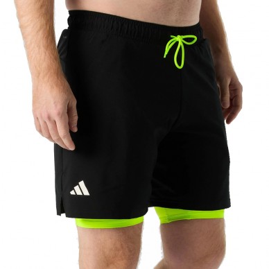 Adidas Club 2IN1 schwarz gelb Short
