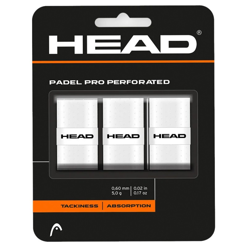 Overgrips Head Padel Pro Perforiert 3er-Pack Weiß