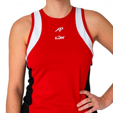 Lok Elk A1Padel T-Shirt rot weiß schwarz