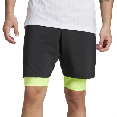 Adidas Club 2IN1 schwarz gelb Short