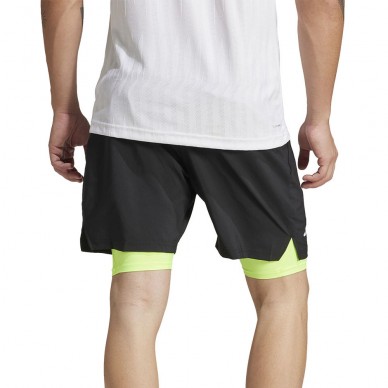 Adidas Club 2IN1 schwarz gelb Short