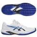 Asics Padelschuhe Solution Swift FF2 Clay weiß dunkel kobalt 2025