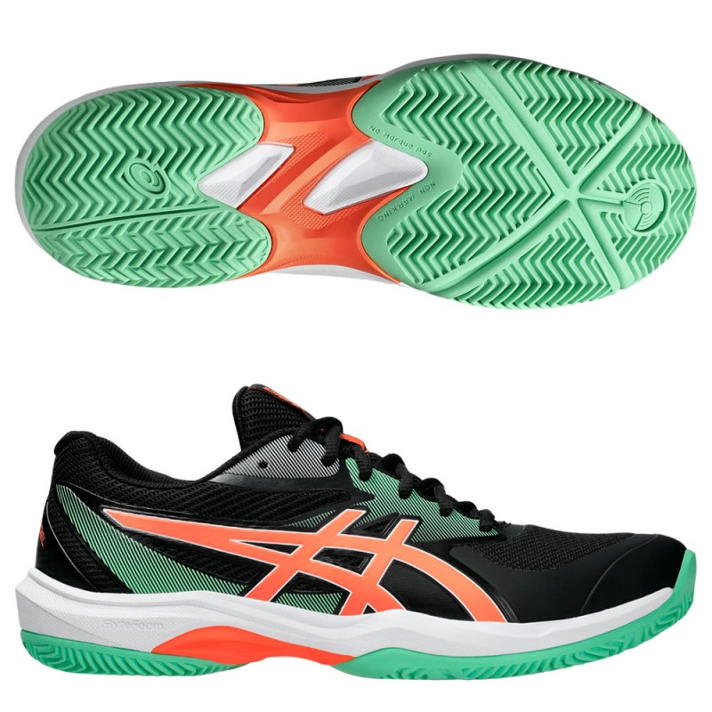 Asics Padelschuhe Game FF Padel black vivid coral 2025
