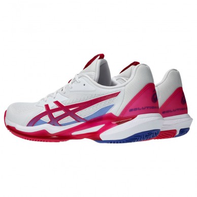 Asics Padelschuhe Solution Speed FF3 Clay white bright rose 2025