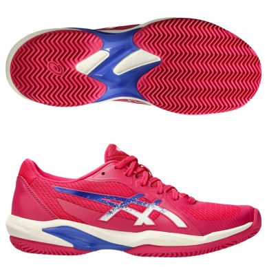 Asics Padelschuhe Solution Swift FF2 Clay bright rose dark cobalt 2025