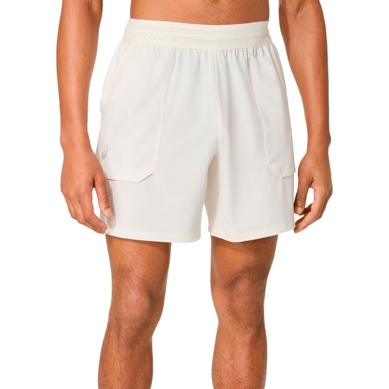 Short Asics Match 7in cremefarben
