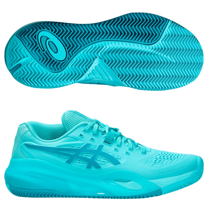 Asics Padelschuhe Gel Resolution X Clay ice mint lagoon 2025