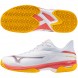 Mizuno padelschuhe Wave Exceed Court CC white calypso coral 2025